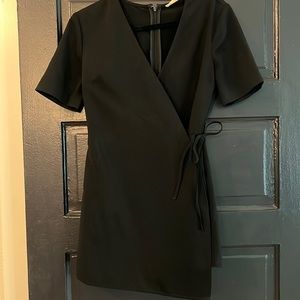 Cotton tie wrap scort style romper with short sleeves